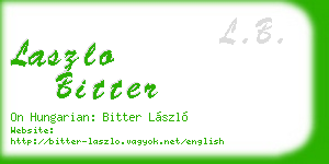 laszlo bitter business card
