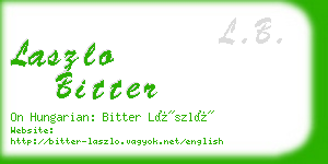 laszlo bitter business card